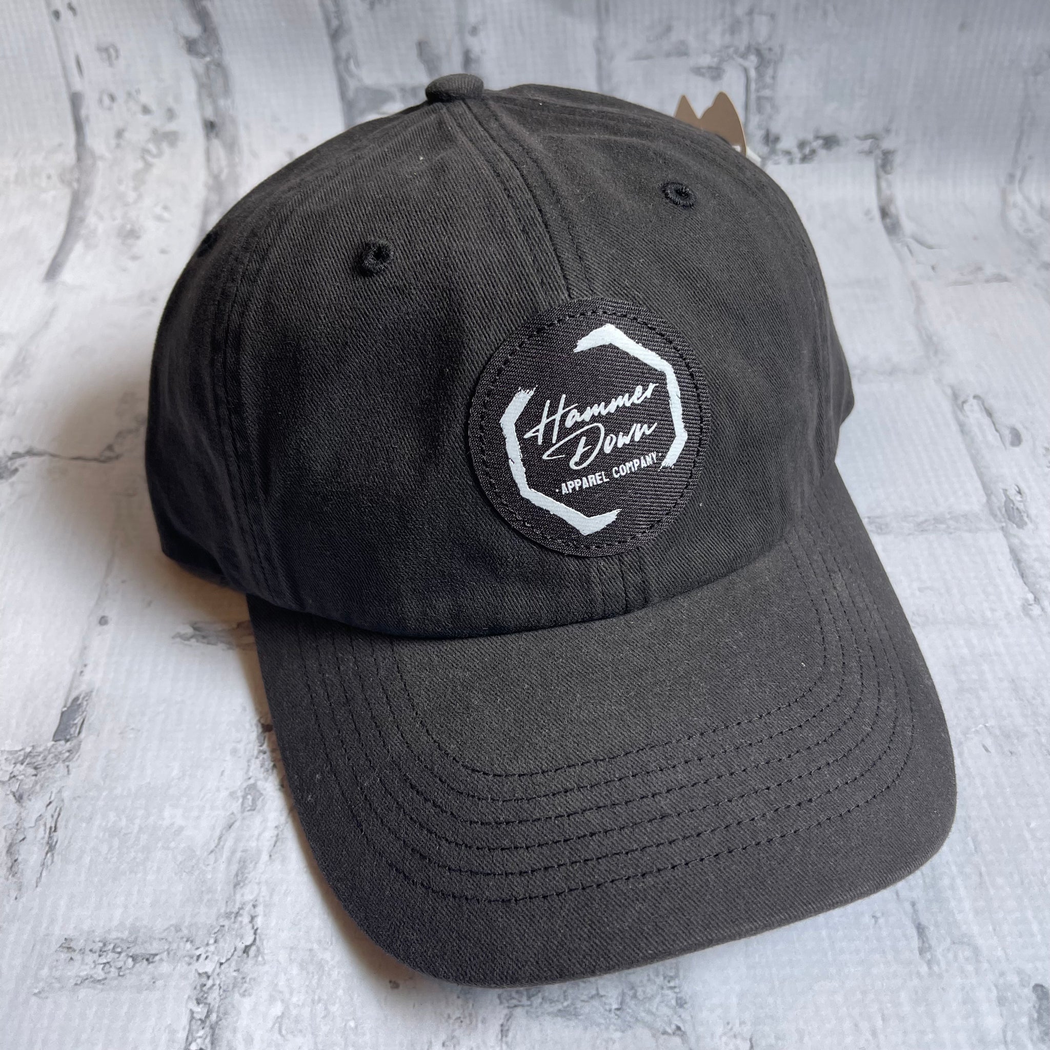 Hammer Down "Paint Swatch" Hat - Black with Leather Patch - Southern Charm "Shop The Charm"