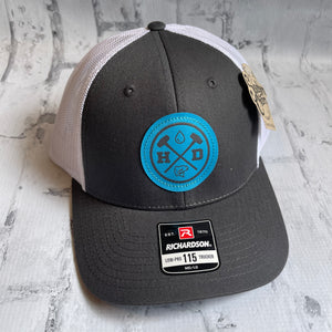 Hammer Down "Blue Water Man" Hat - Charcoal with Leather Patch - Southern Charm "Shop The Charm"