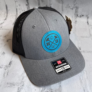 Hammer Down "Blue Water Man" Hat - Heather Gray with Leather Patch - Southern Charm "Shop The Charm"