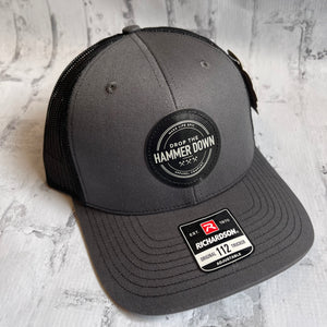 Hammer Down "DTH Badge" Hat - Charcoal with Vinyl Patch - Southern Charm "Shop The Charm"