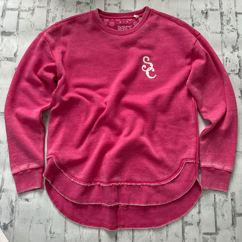 Southern Charm "Hanging SC" Sweatshirt - Hot Pink