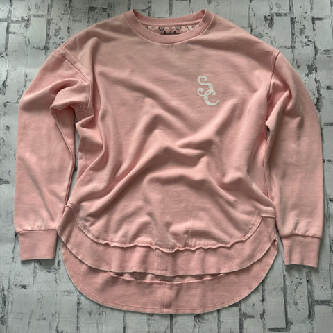 Southern Charm "Hanging SC" Sweatshirt - Baby Pink