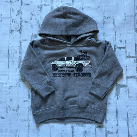 TODDLERS Hammer Down "Bear Hunter Rig #KOJJ" Hoodie - Heather Grey