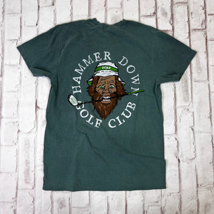 Hammer Down Golf Club "Hack Sasquatch HDGC" Short Sleeve T-shirt - Blue Spruce