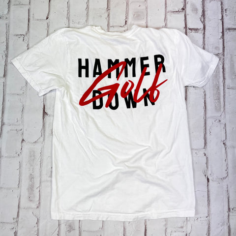 Hammer Down Golf Club "Air Golf" Short Sleeve T-shirt - White