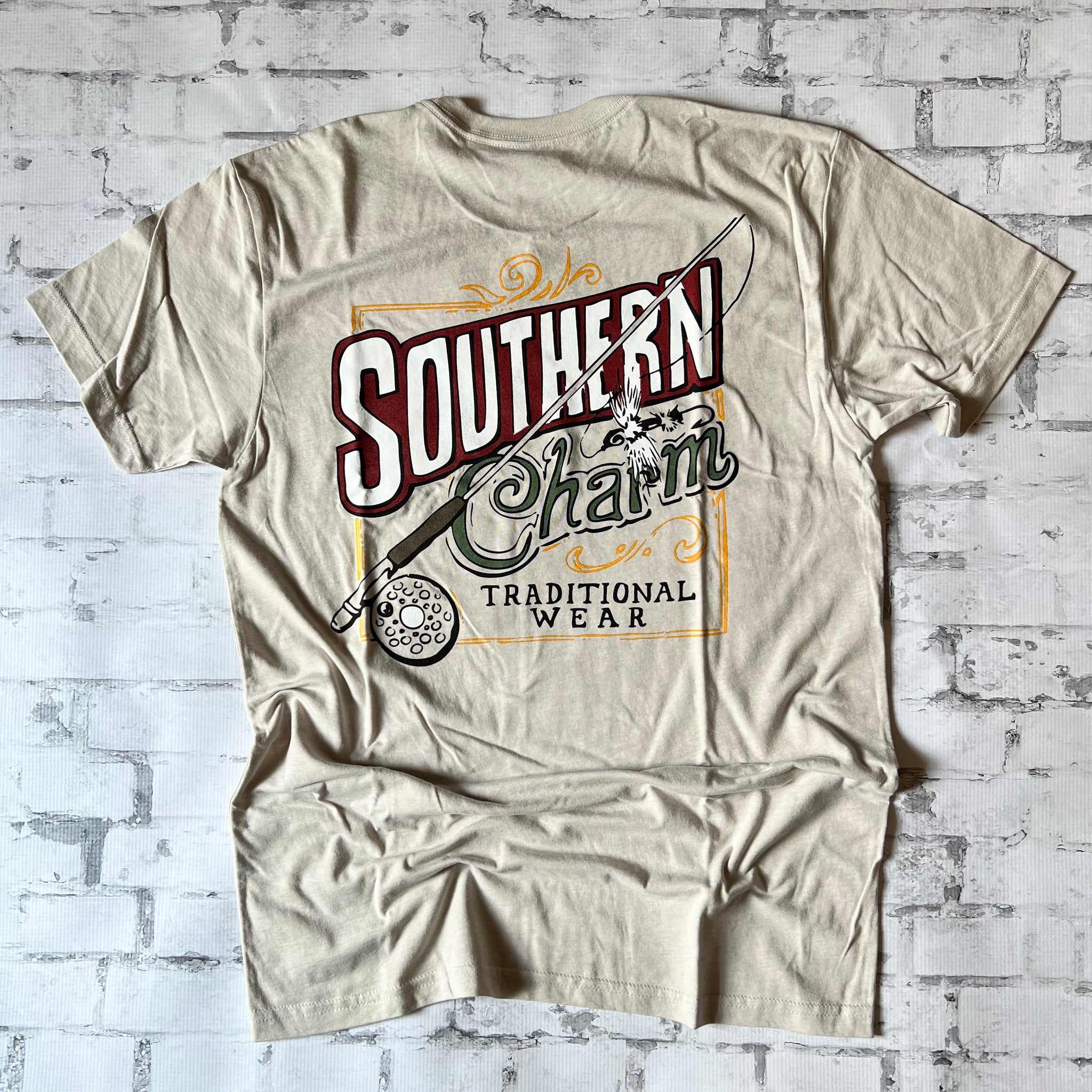 Southern Charm "Fly Rod" Short Sleeve T-shirt - Silk - Southern Charm "Shop The Charm"