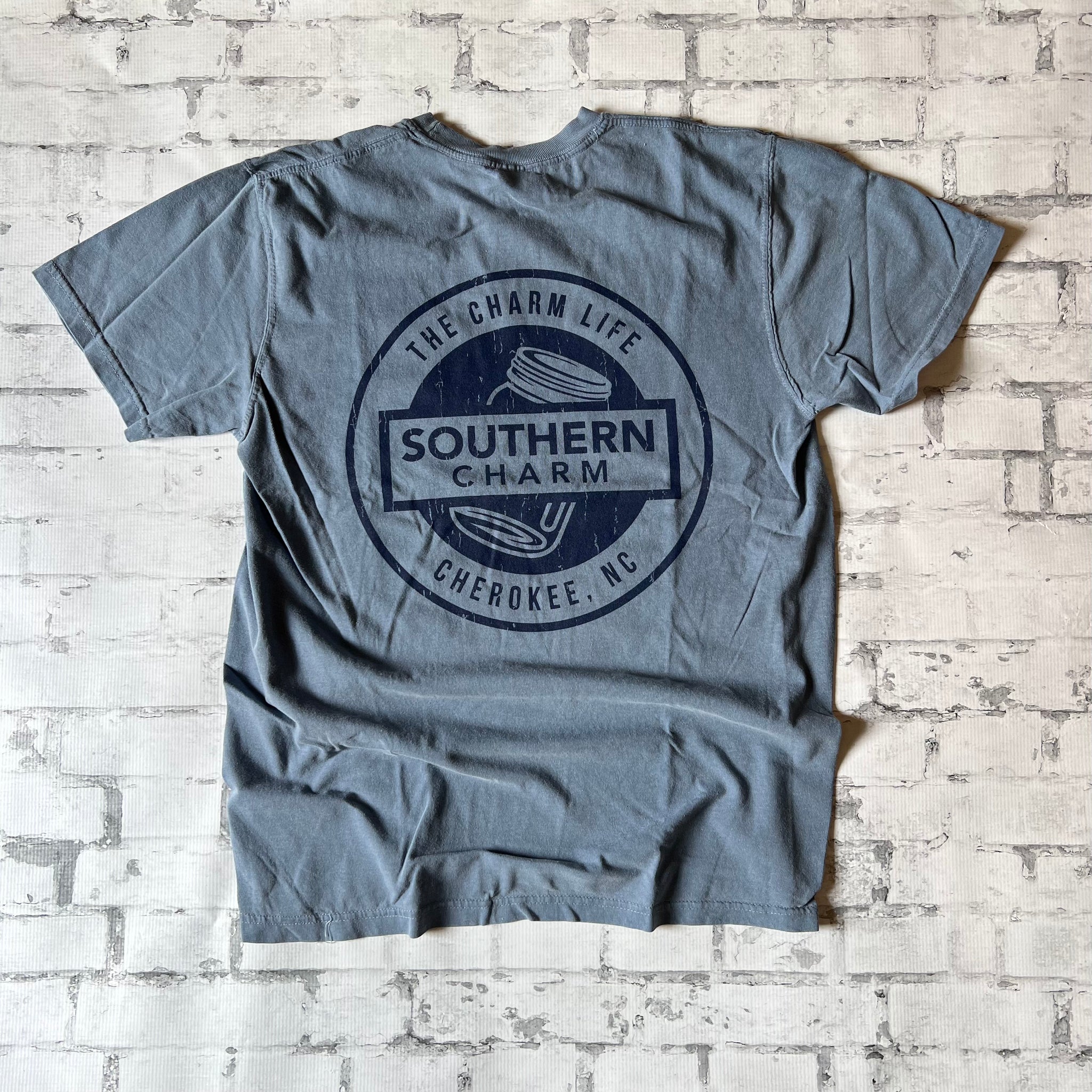 Southern Charm "70'S" Short Sleeve T-shirt - Denim - Southern Charm "Shop The Charm"