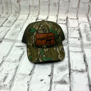 Hammer Down "Hunting Co" Hat - Camo with Leather Patch