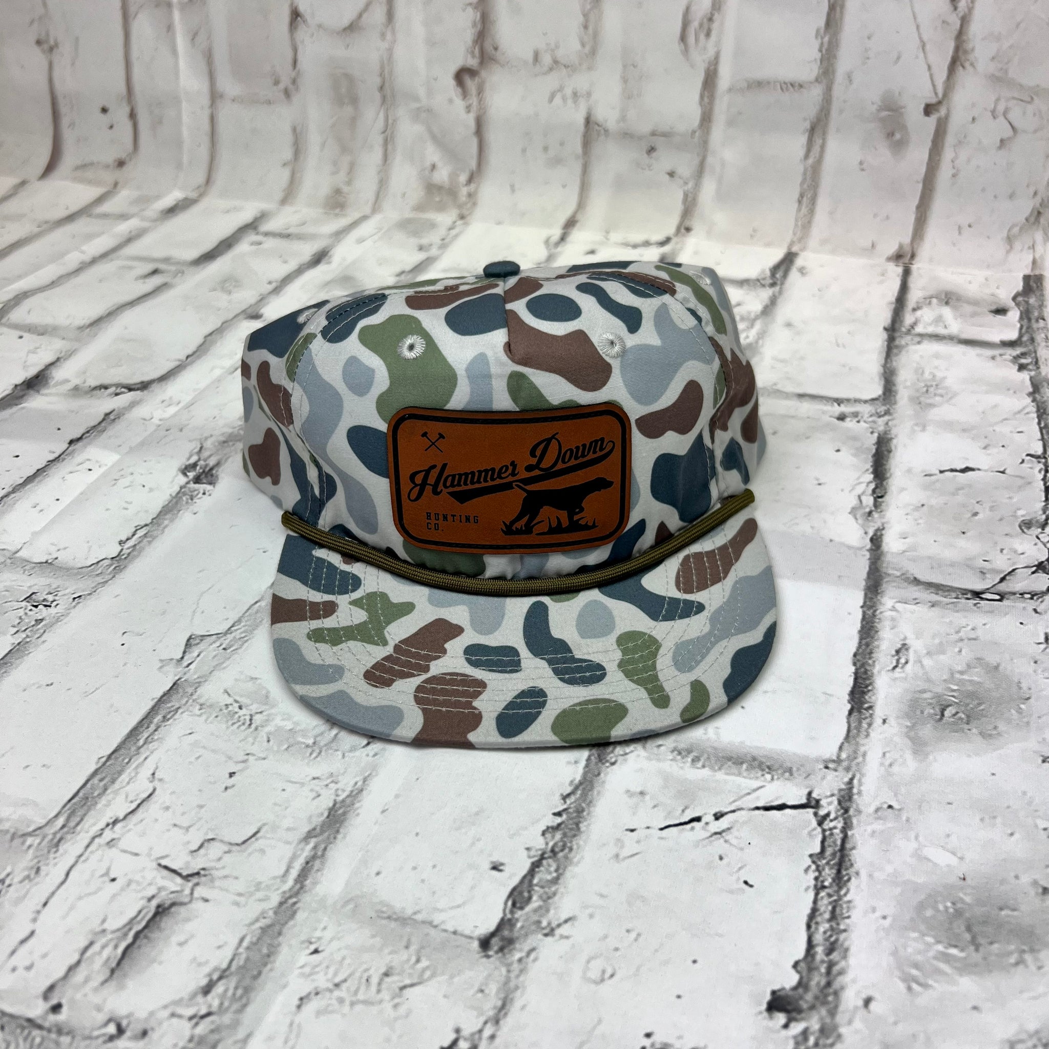 Hammer Down "Hunting Co" Hat - Duck Camo with Rope