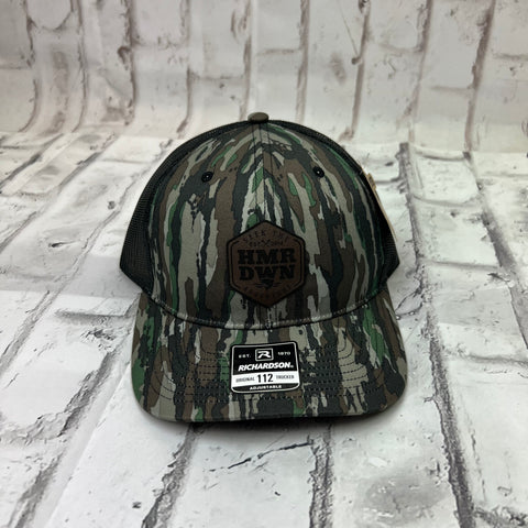Hammer Down "HD Bass" Hat - Real Tree Camo with Leather Patch