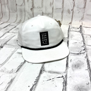 Hammer Down "HD Stack Patch" Hat - White with Navy Rope