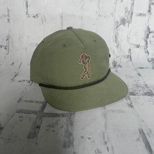 Hammer Down "Sasquatch Golf Swing" Hat - Sage with Olive Rope