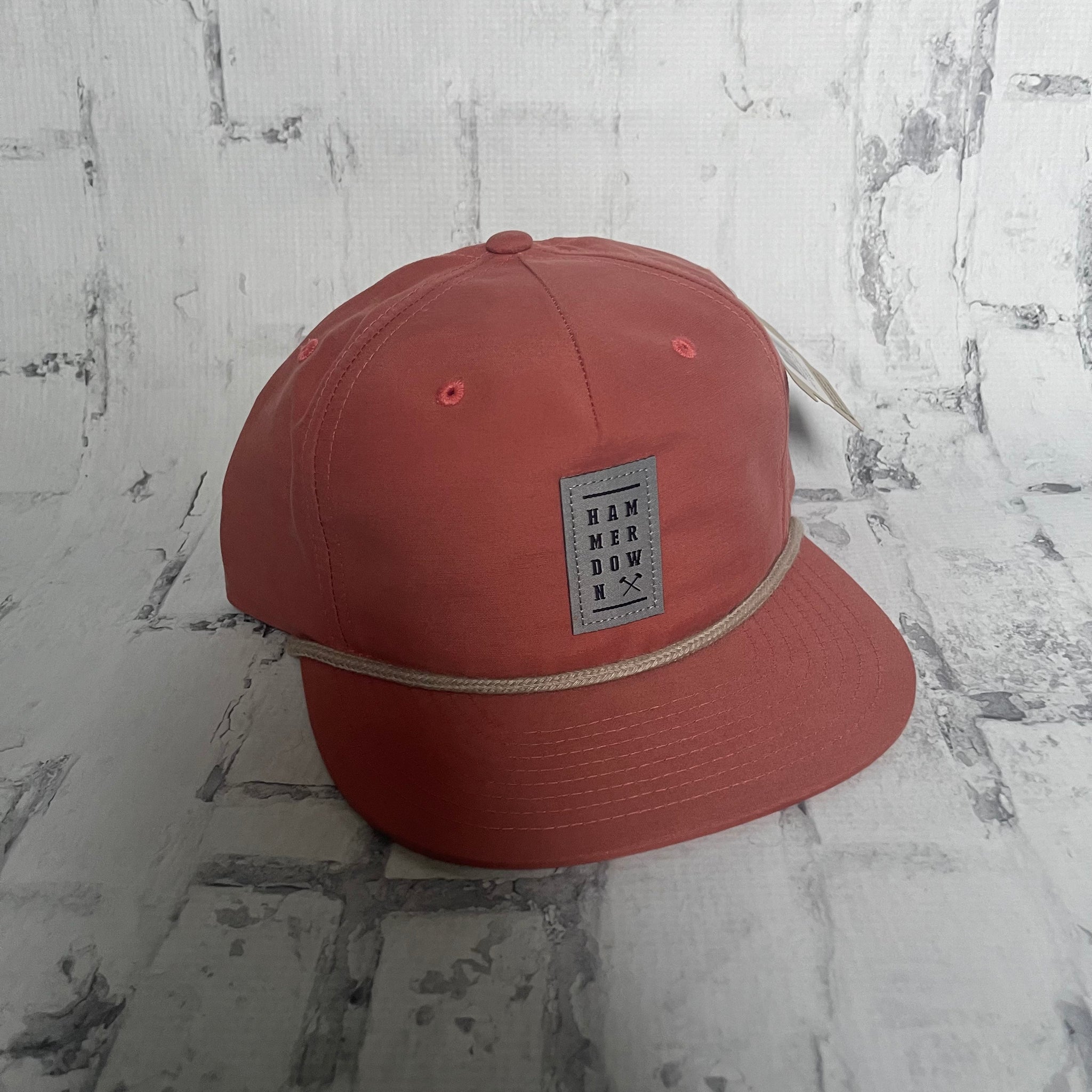 Hammer Down "HD Stack Patch" Hat - Salmon with Birch Rope