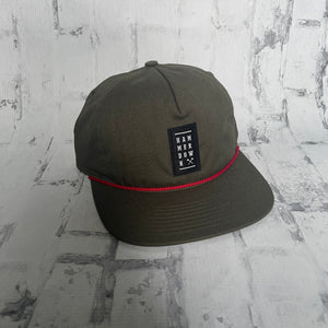 Hammer Down "HD Stack Patch" Hat - Moss Green with Red Rope