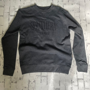 Southern Charm "Lettering" Sweatshirt - Dark Gray