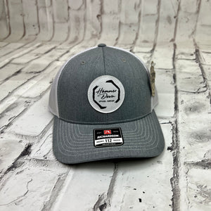 Hammer Down "Paint Octagon" Hat - Heather Grey And White with Patch