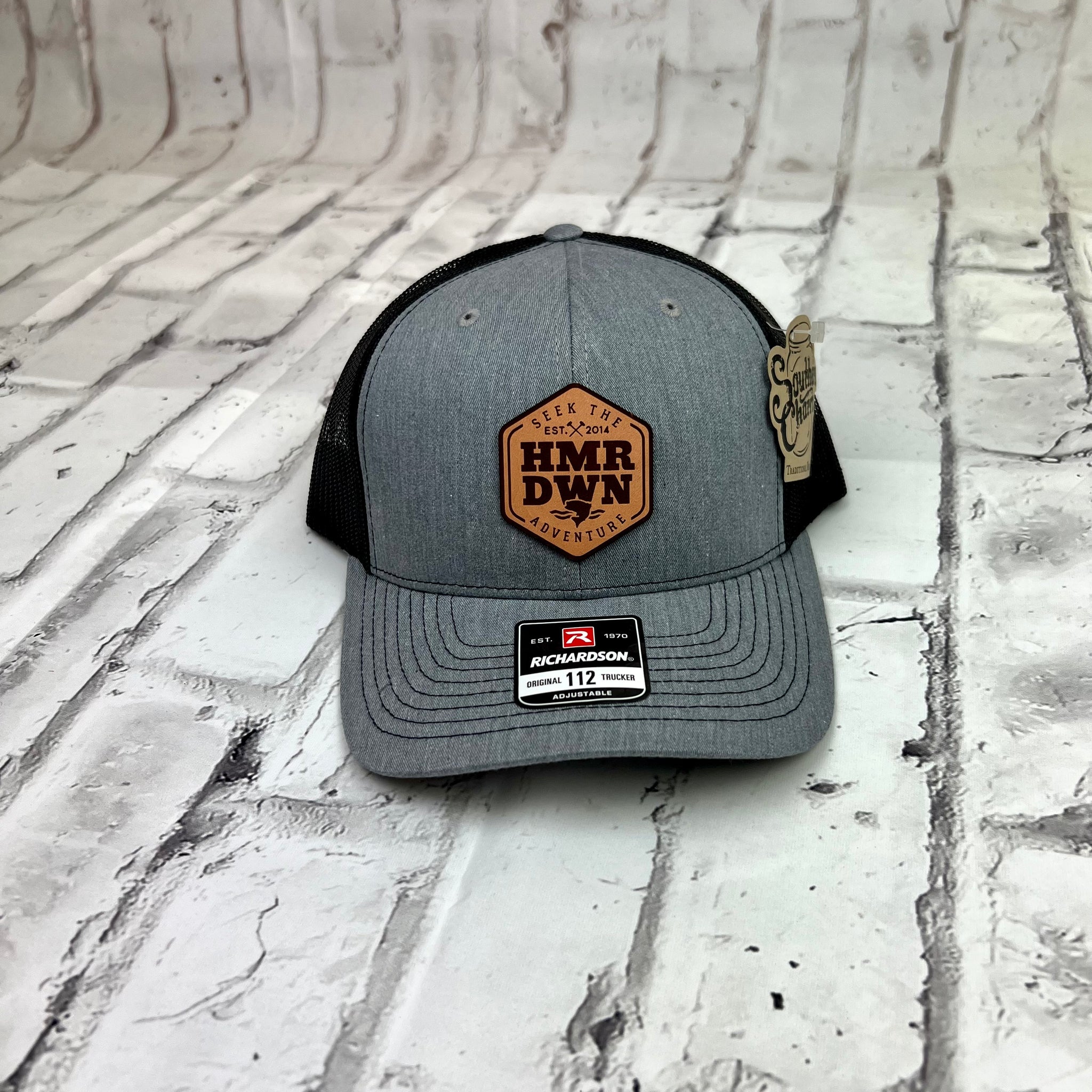 Hammer Down "Bass Light" Hat - Charcoal/Black with Leather Patch