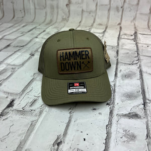 Hammer Down "Two Row Field Patch" Hat - Loden with Leather Patch