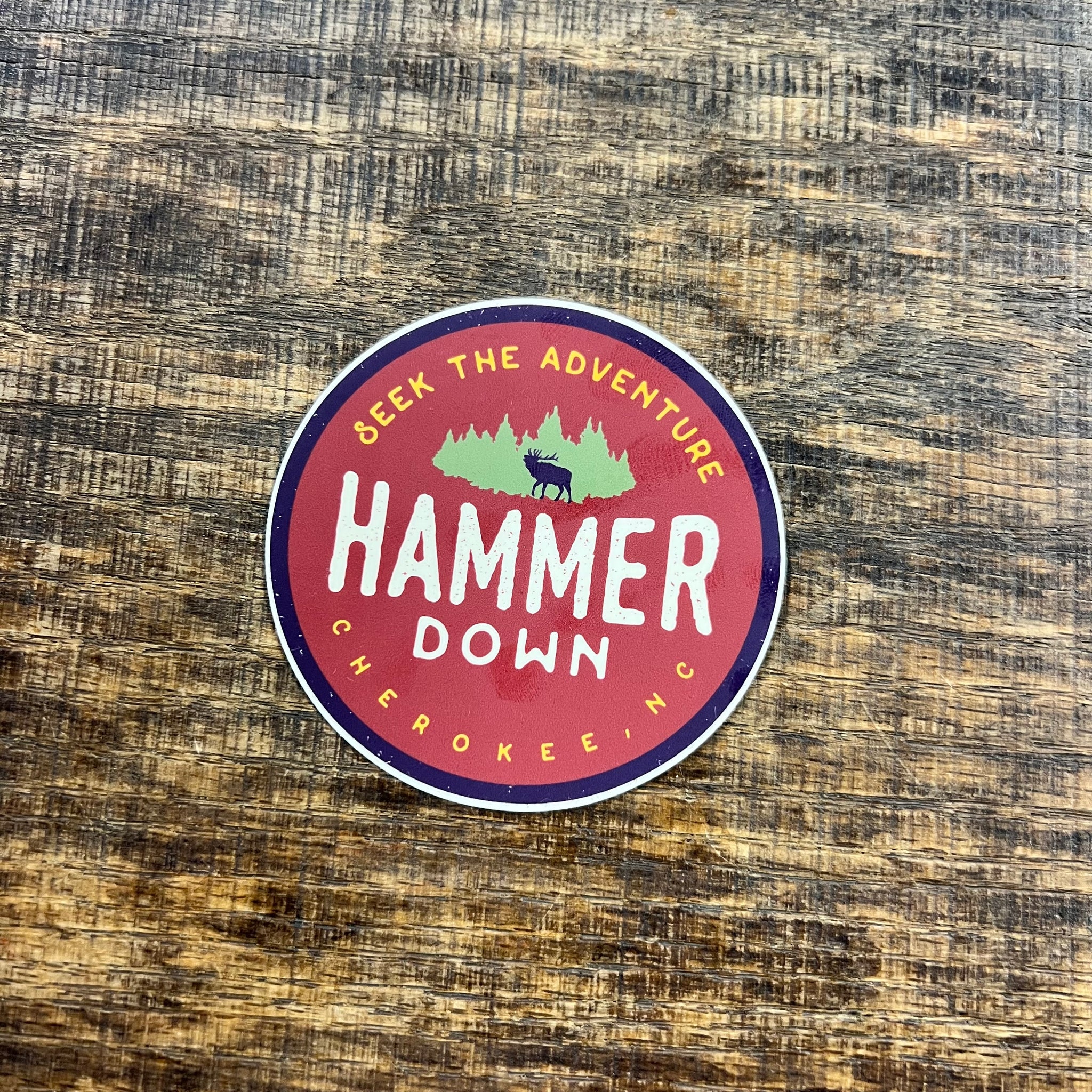 Hammer Down "STA Elk" Sticker - Red