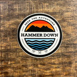 Hammer Down "STA Mountain To Sea" Sticker - White