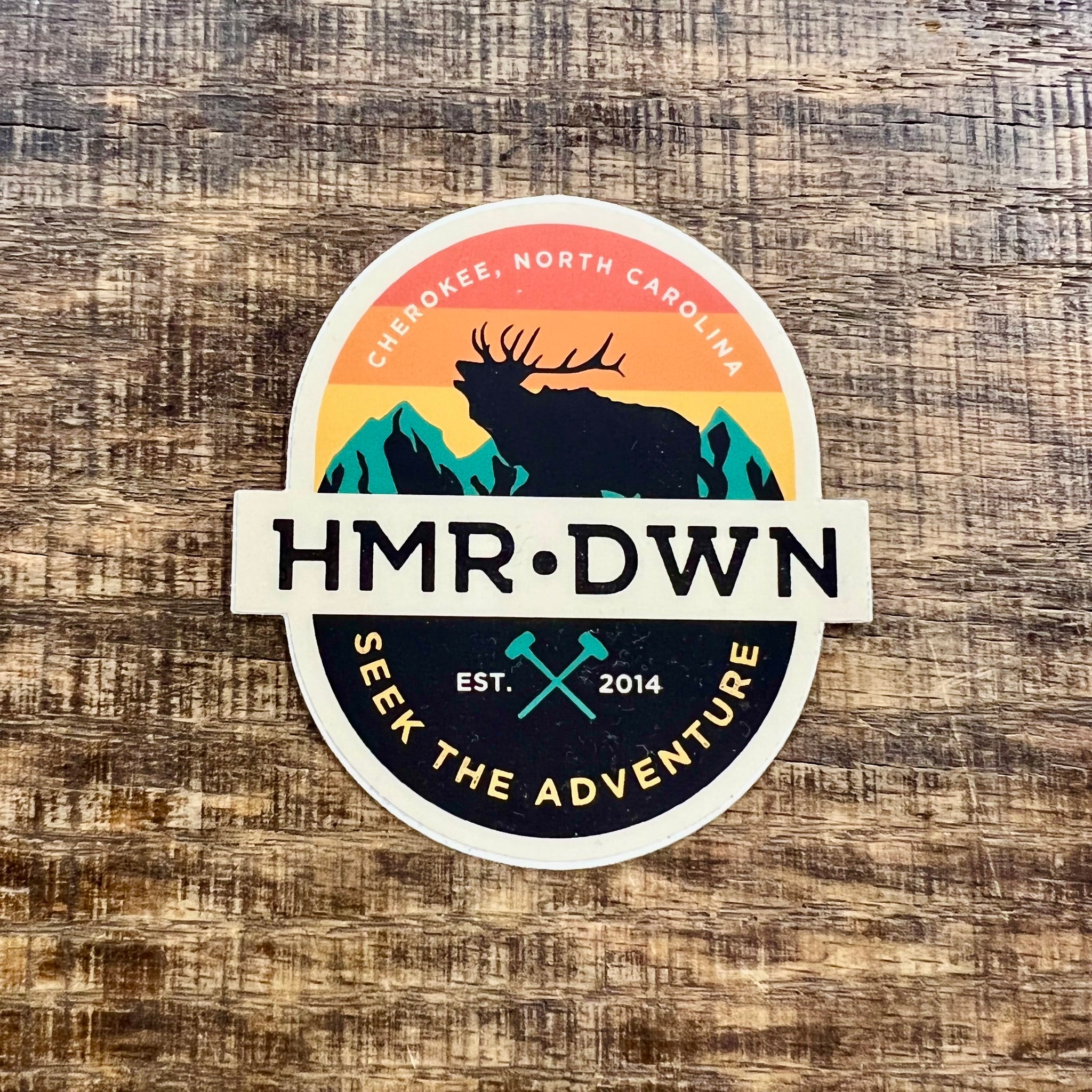 Hammer Down "STA Elk" Sticker - Black And White