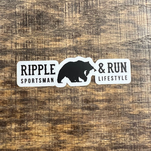 Ripple And Run "Sportsman Lifestyle" Sticker - White