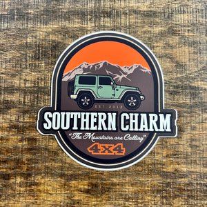 Southern Charm "Jeep 4x4" Sticker - Grey