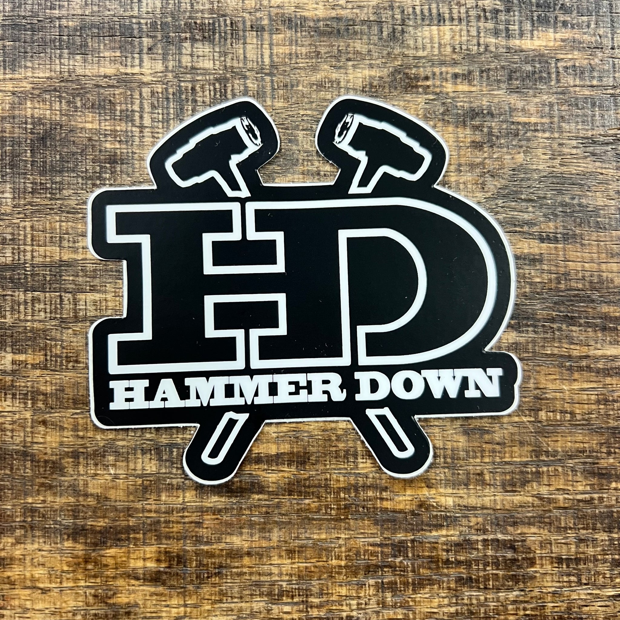 Hammer Down "Sledge Hammers" Sticker - Black and White