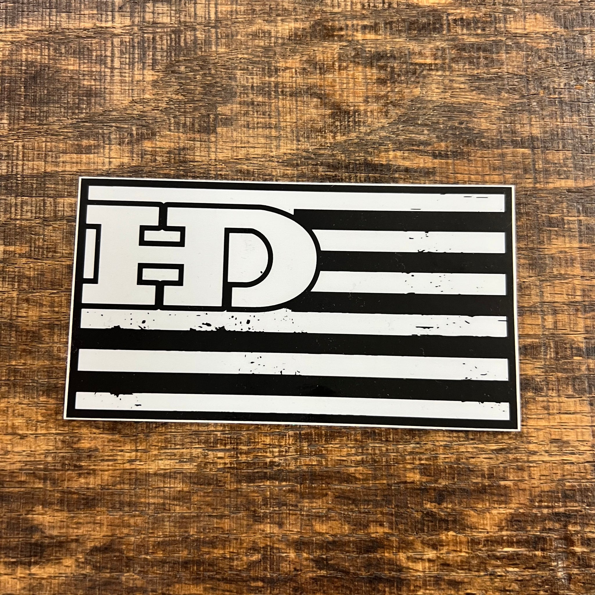 Hammer Down "HD Flag" Sticker - White and Black