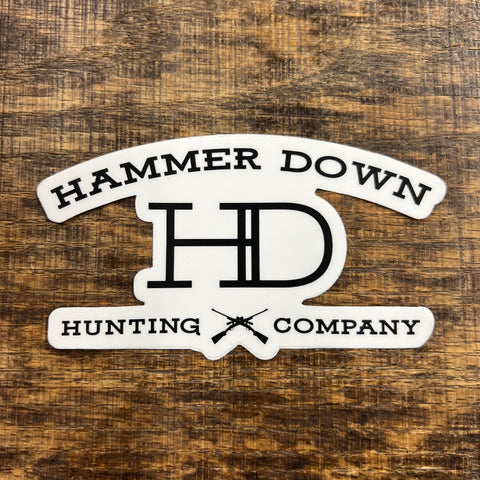 Hammer Down "Hunting Co" Sticker - Black and White