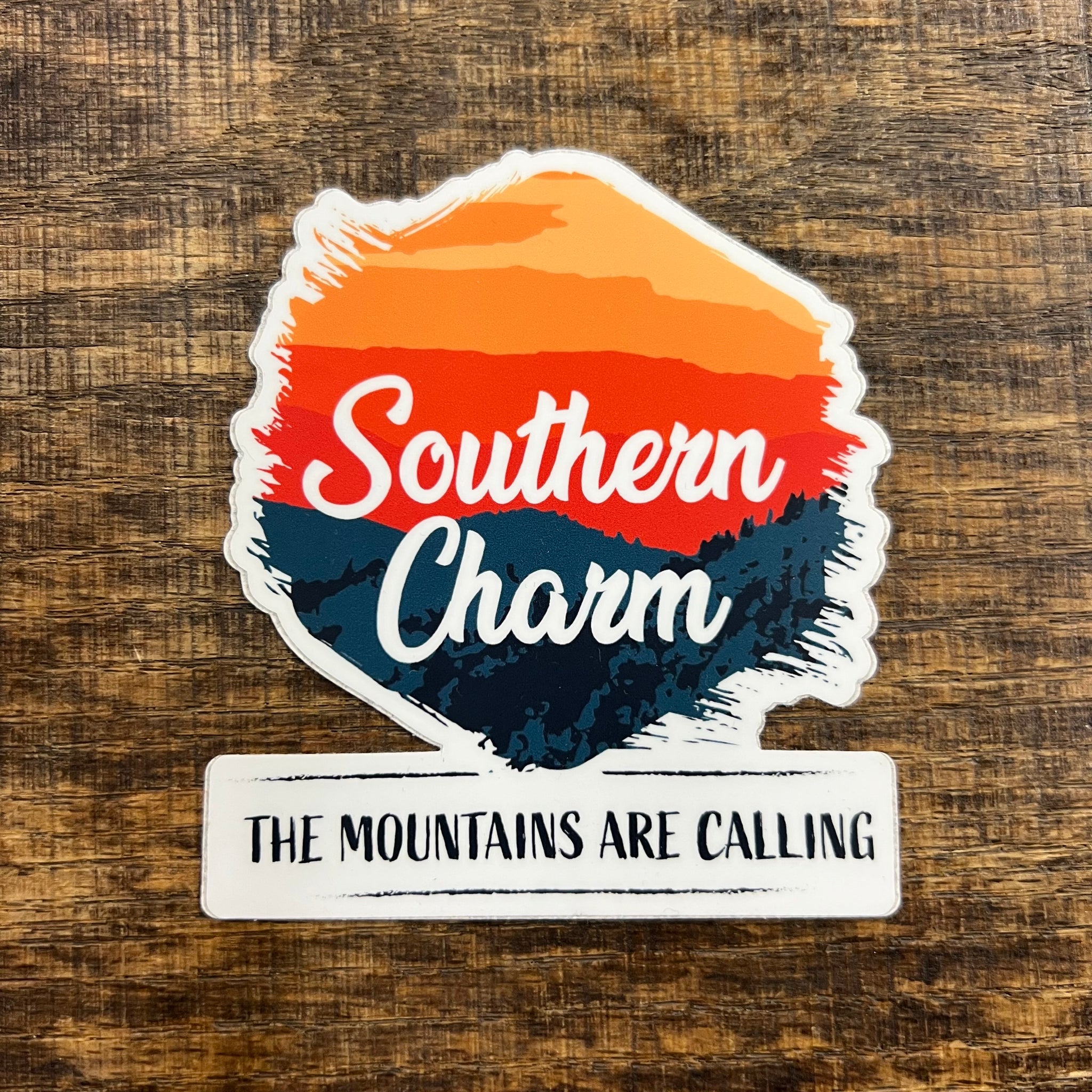 Southern Charm "Mountains Are Calling" Sticker - Red and White