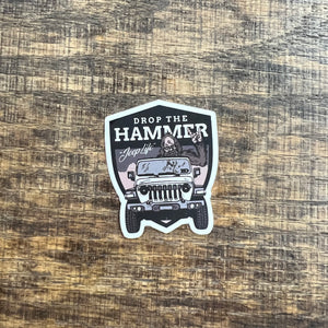 Hammer Down "Jeep Life" Sticker - Black and White