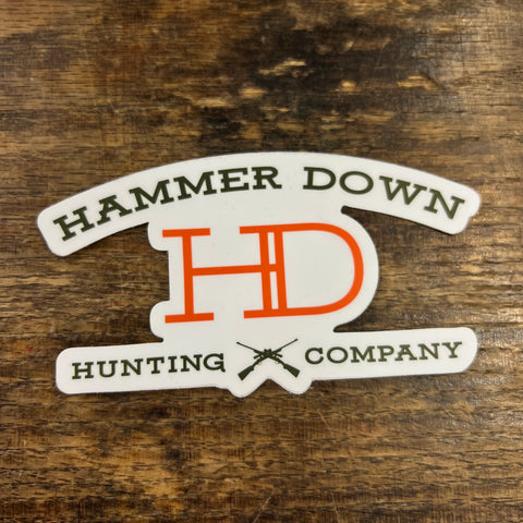 Hammer Down "Hunting Company" Sticker - Black and White