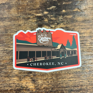 Southern Charm "Store Front" Sticker - Brown and Orange