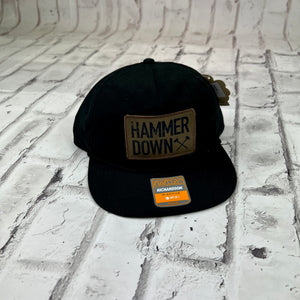 Hammer Down "Two Row" Hat - Black Rope with Bronze Patch
