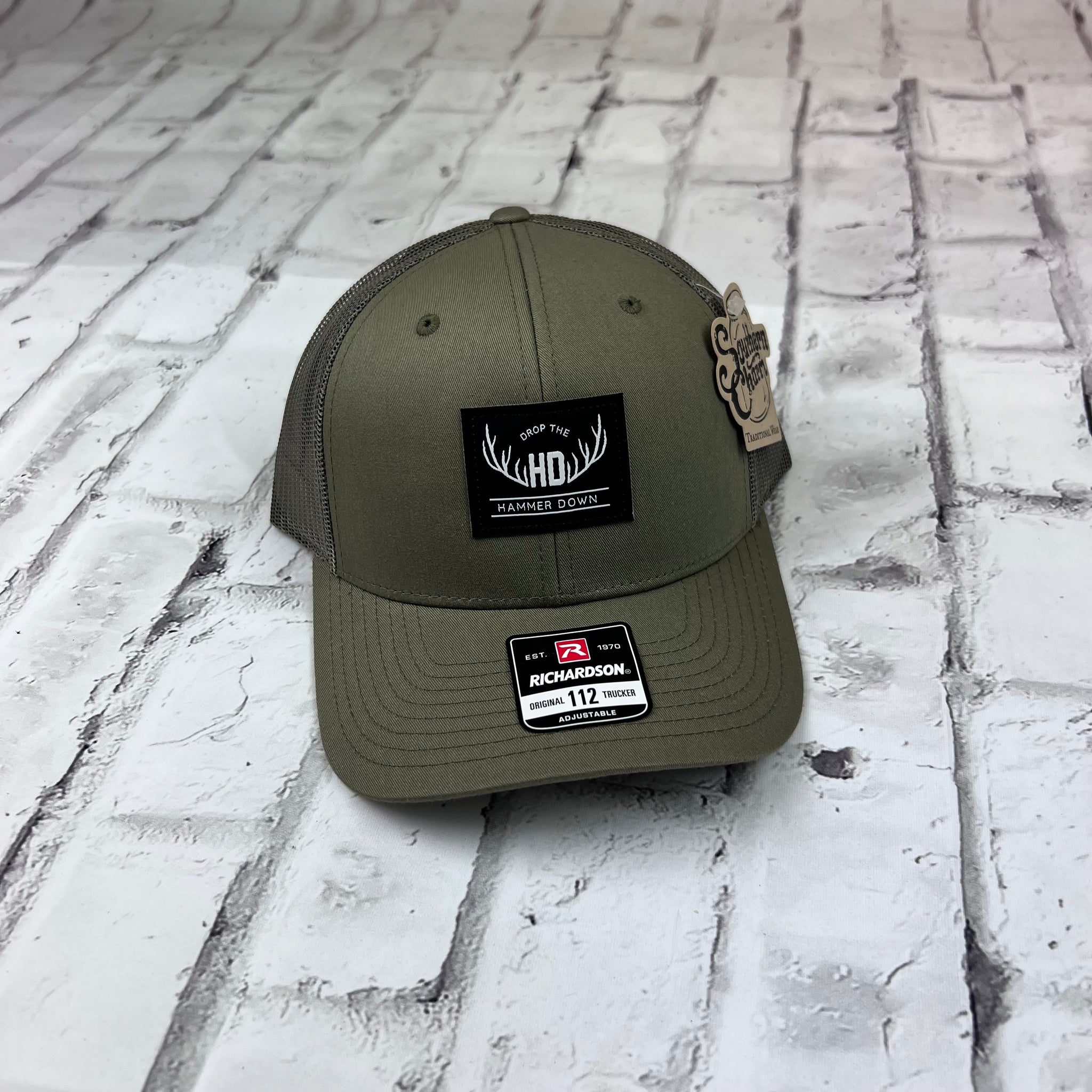 Hammer Down "HD Antler" Hat - Loden with Leather Patch