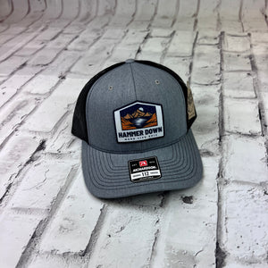 Hammer Down "Mars Mountain" Hat - Heather Gray and Black with Leather Patch