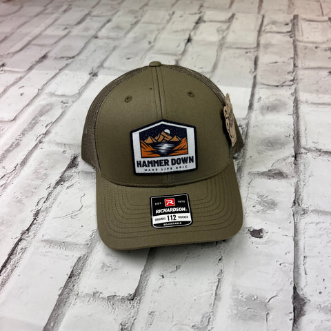 Hammer Down "Mars Mountain" Hat - Loden with Leather Patch