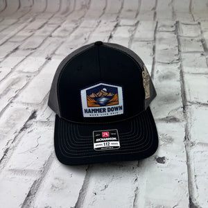 Hammer Down "Mars Mountain" Hat - Black and Charcoal with Leather Patch