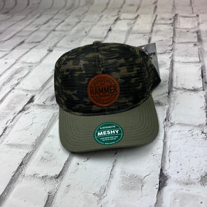 Hammer Down "MLE Stamp" Hat - Mesh Camo with Leather Patch