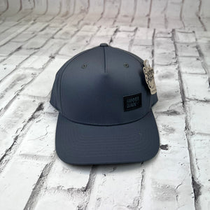 Hammer Down "Mesh Side Panel Two Row" Hat - Charcoal with Leather Patch