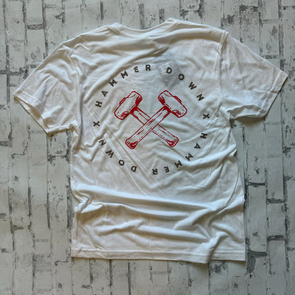 Hammer Down “Hammer Circle" Short Sleeve T-shirt - White