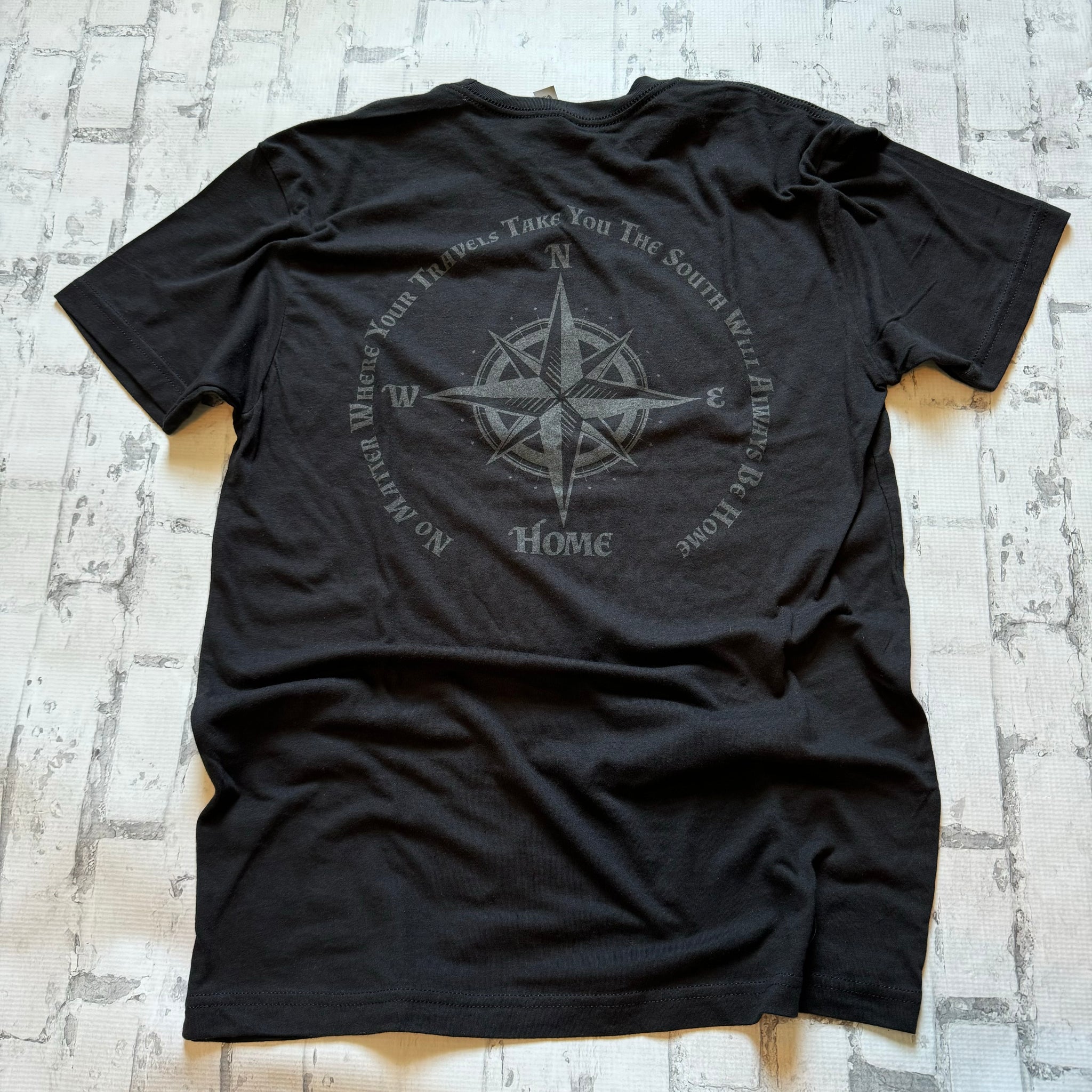 Southern Charm “Home Compass" Short Sleeve T-shirt - Black