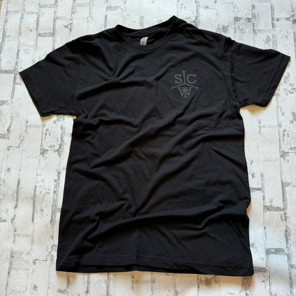 Uncharted Compass Sign - Maglietta da Uomo, Colore: Nero S Nero Uncharted Compass Sign - Maglietta da Uomo, Colore: Nero S Nero