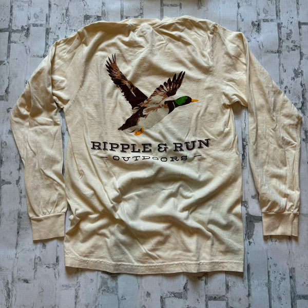 Ripple and Run "Duck" Long Sleeve T-shirt - Cream
