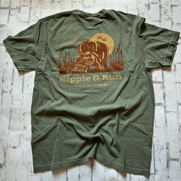 Ripple and Run "Duck Dog" Short Sleeve T-shirt - Lake
