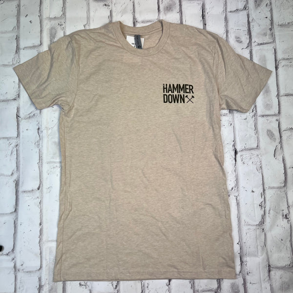 Hammer Down "Wallpaper Bass" Short Sleeve T-shirt - Sand Beige