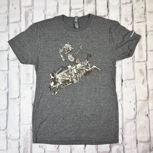 Hammer Down "Skeleton Boat" Short Sleeve T-shirt - Heather Gray