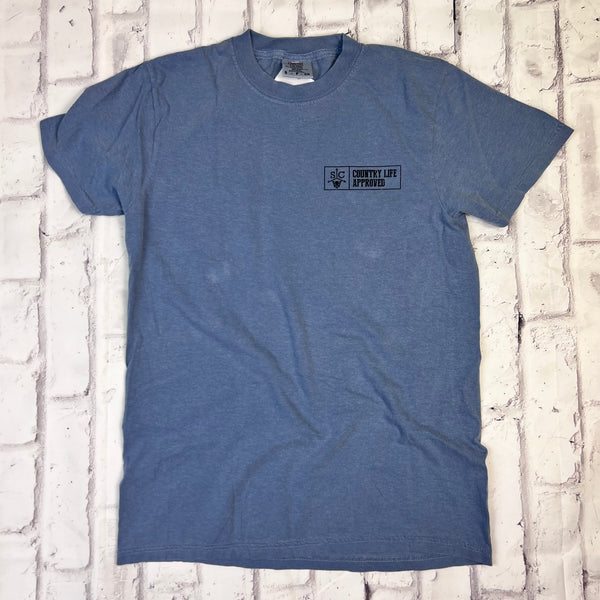Southern Charm "Tailgate Lifestyle" Short Sleeve T-shirt - Washed Denim