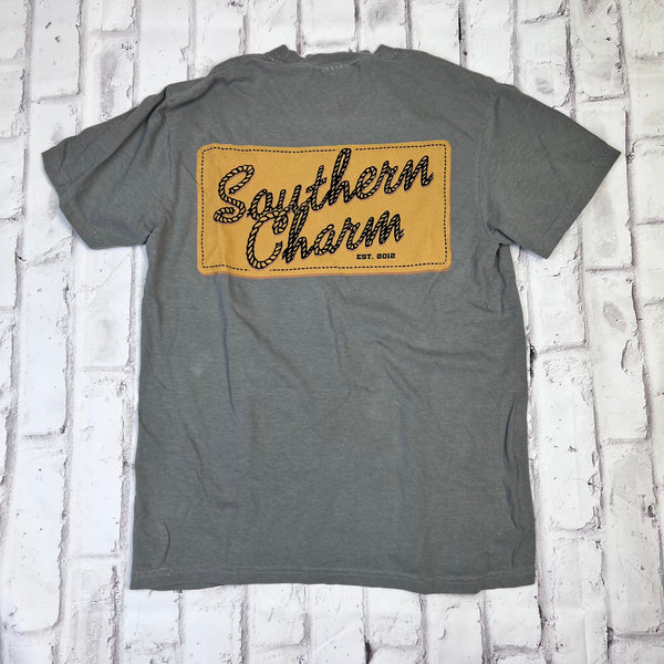 Southern Charm "Rope" Short Sleeve T-shirt - Gray